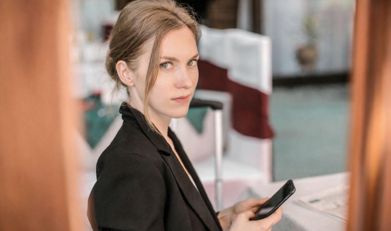 Woman using mobile phone