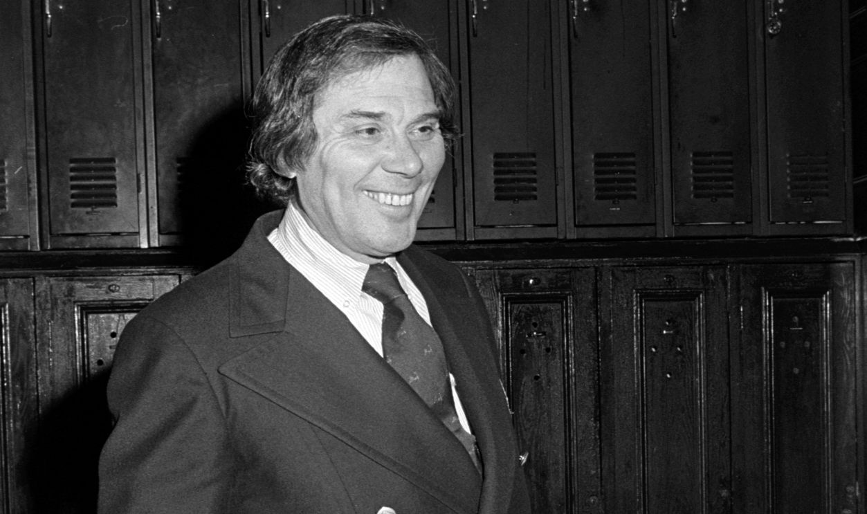 Gene Rayburn attends a 'Raising a Racquet' celebrity tennis match, benefitting the Manhattan Women's Political Caucus, at the 7th Regiment Armory in New York City on February 13, 1973.