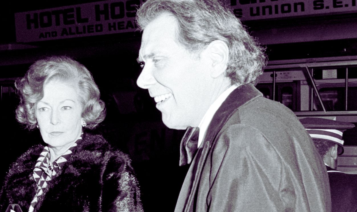Gene Rayburn (R) attends the opening of the play 