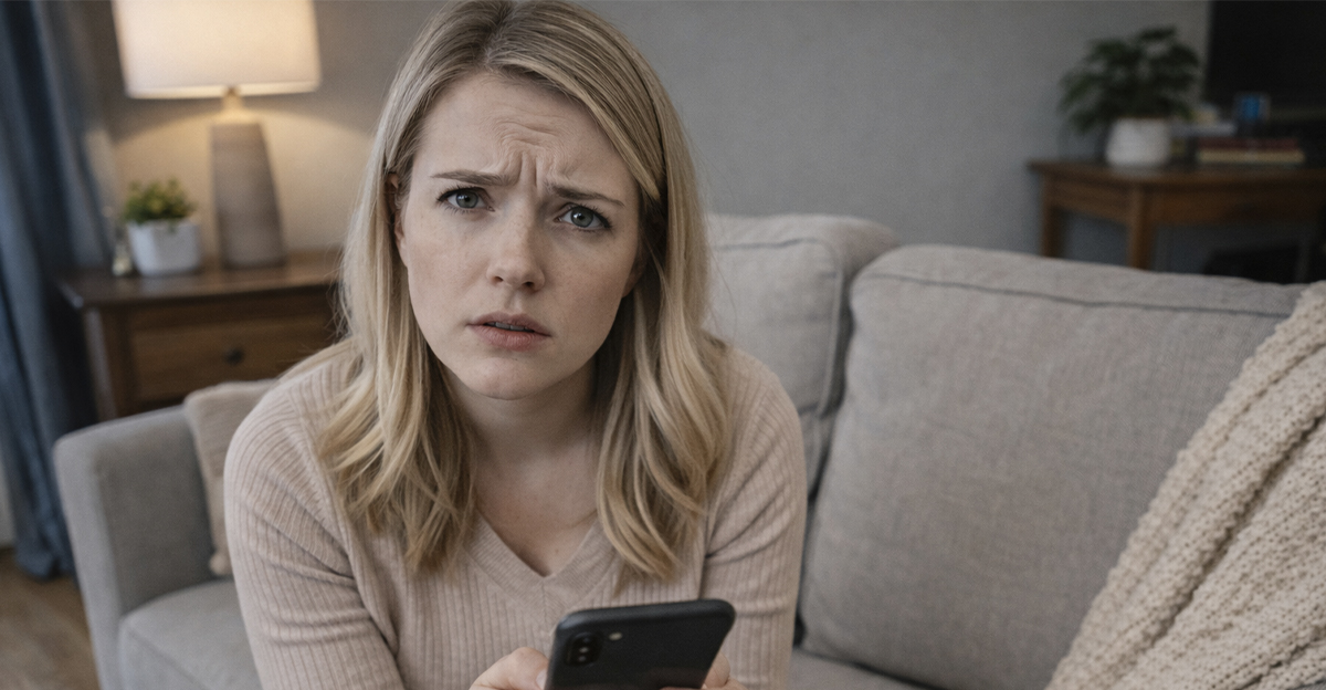 Woman concerned about pay app