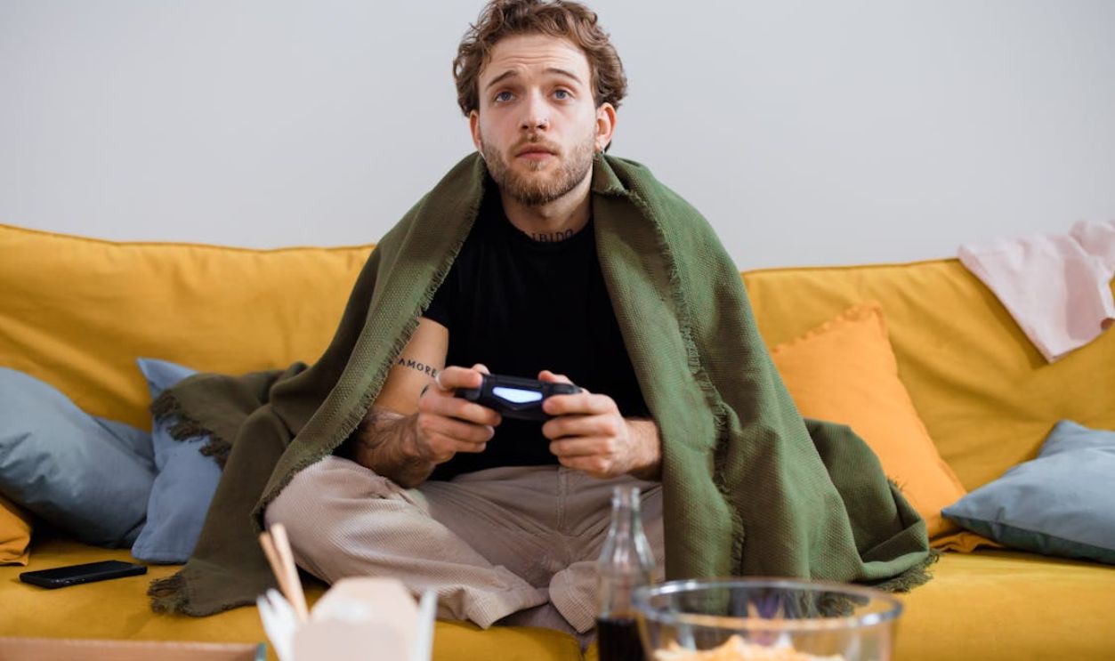 A Man Holding a Game Controller