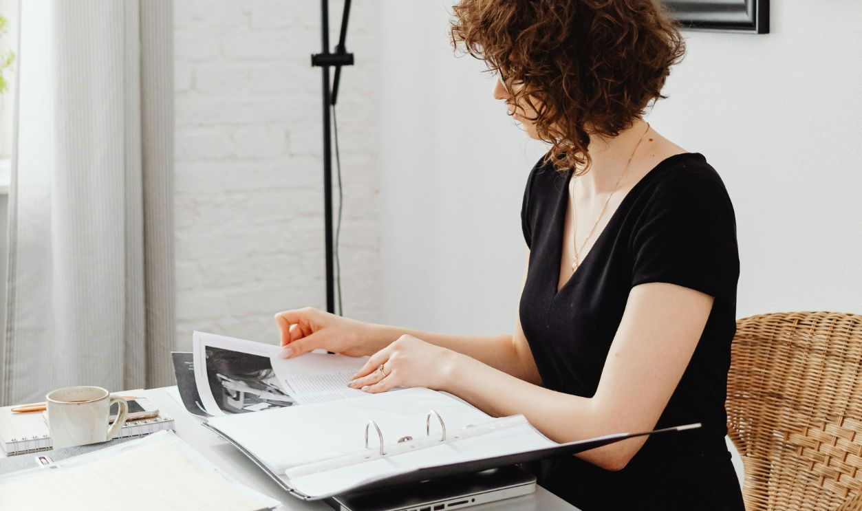 Woman Doing Her Paperwork