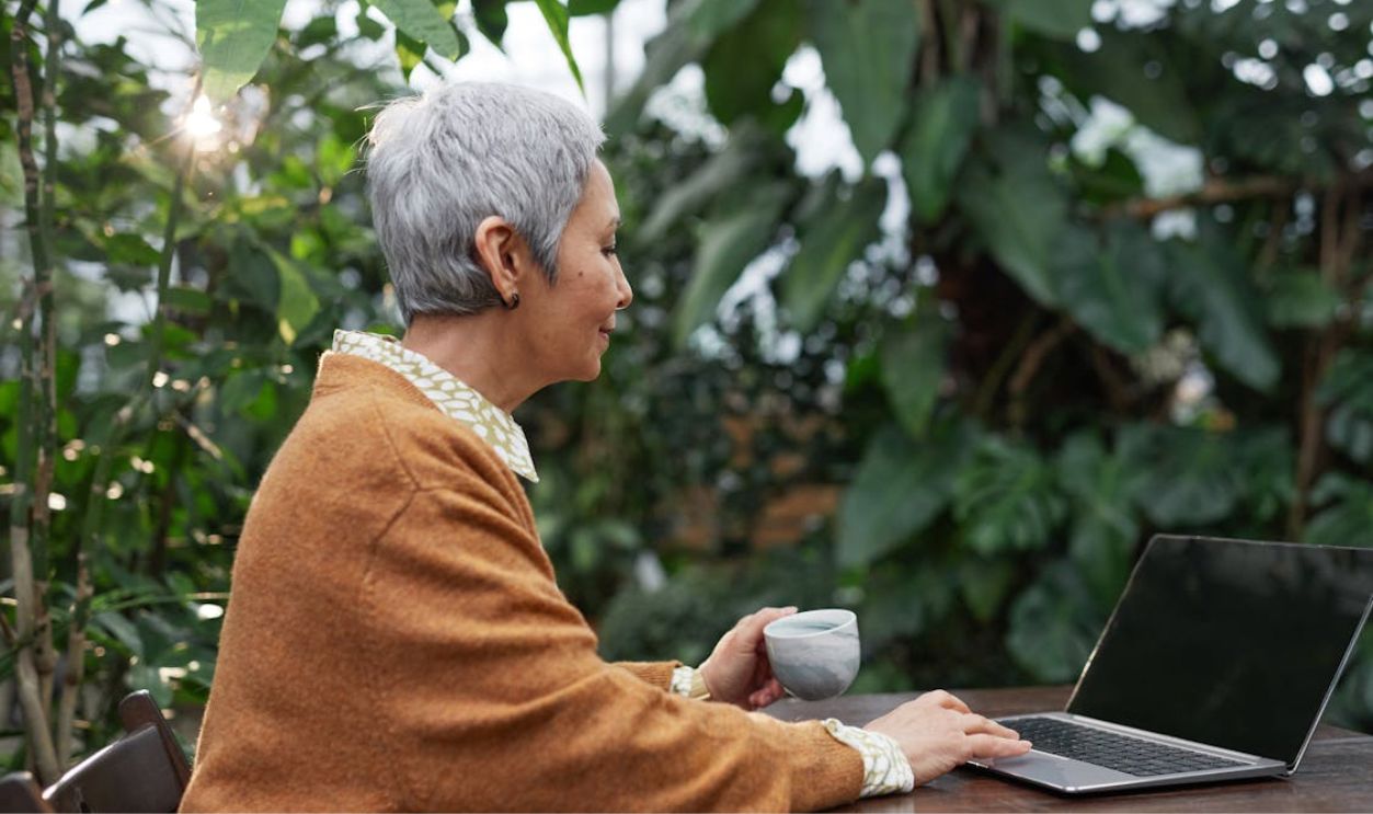 Woman Using Her Laptop