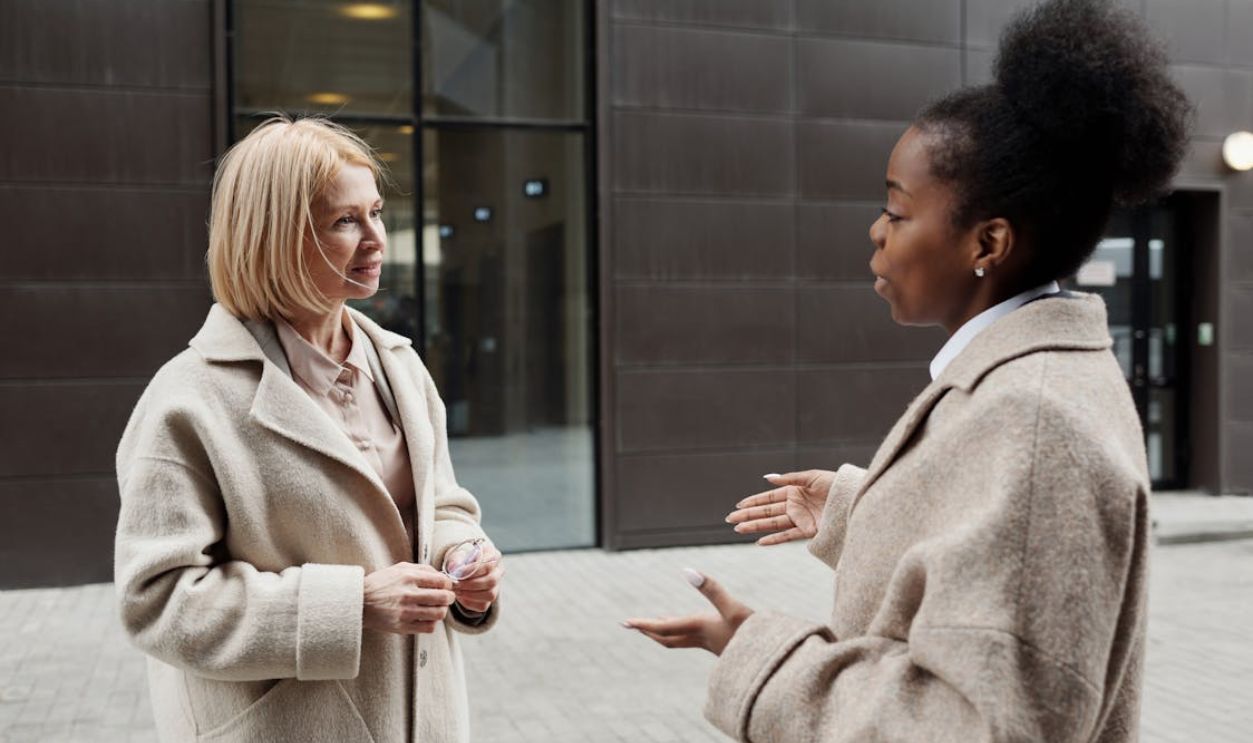 Women Talking Outside