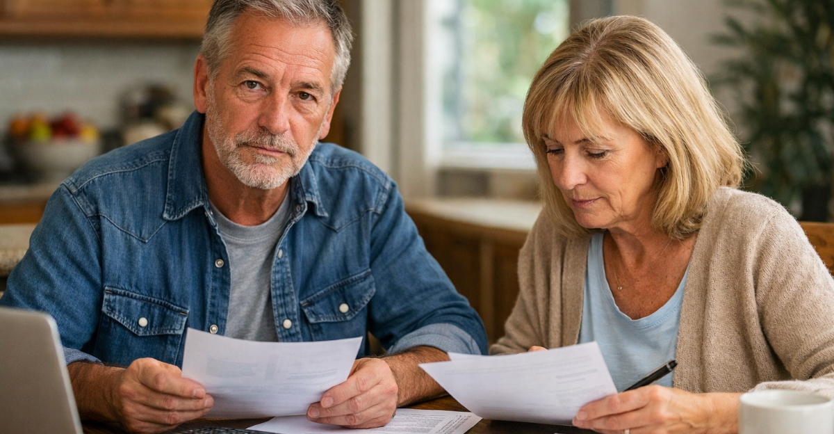 older couple reviewing finances
