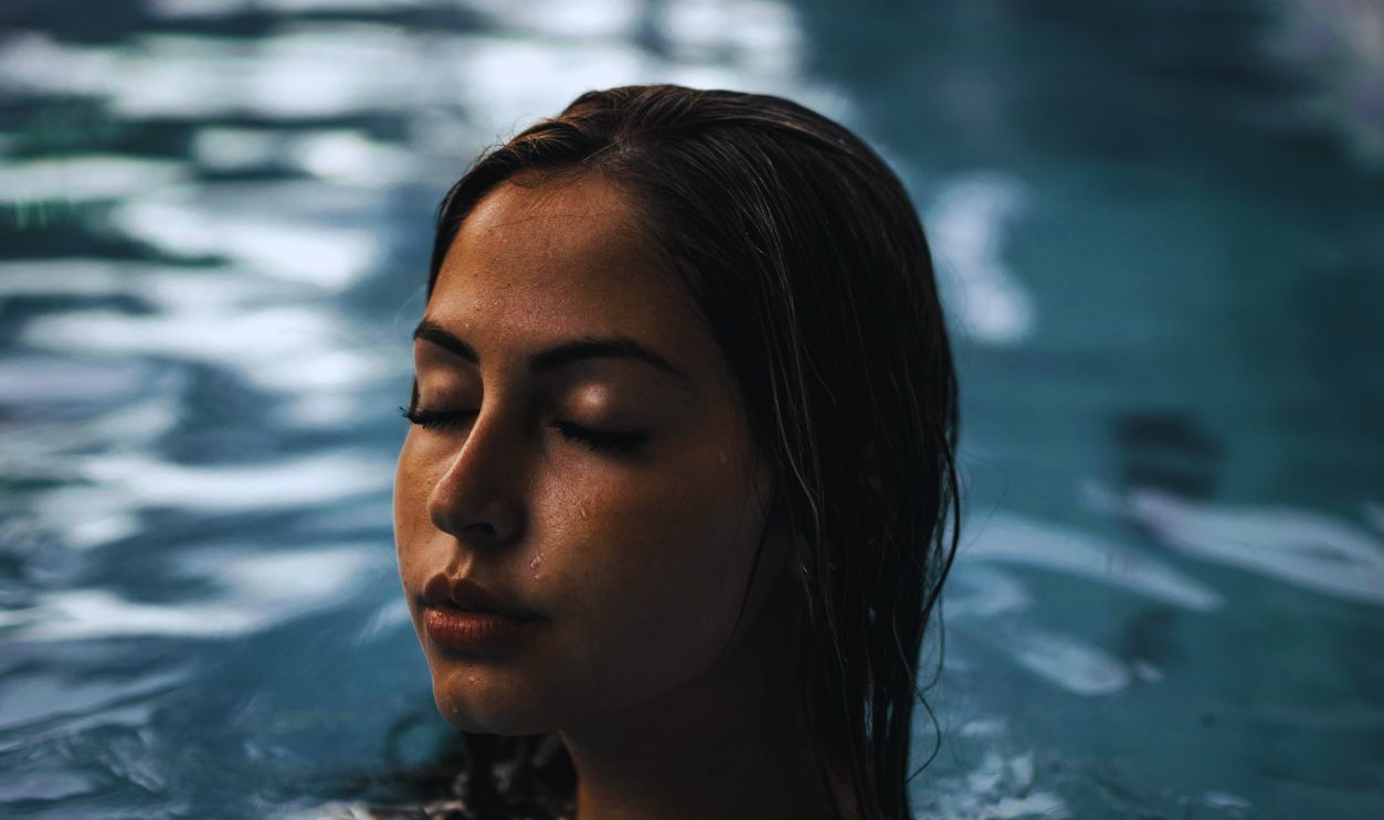 Close-Up Photo of Woman in Swimming Pool