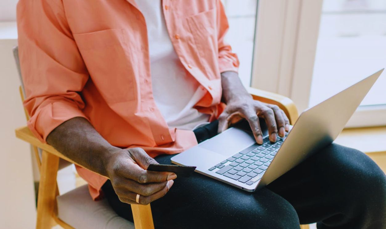 A Person Using a Laptop
