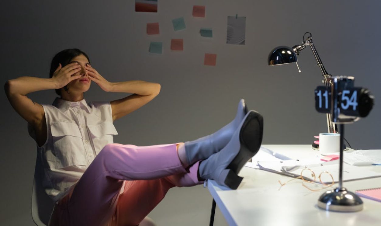 Pretty Woman Covering Her Eyes