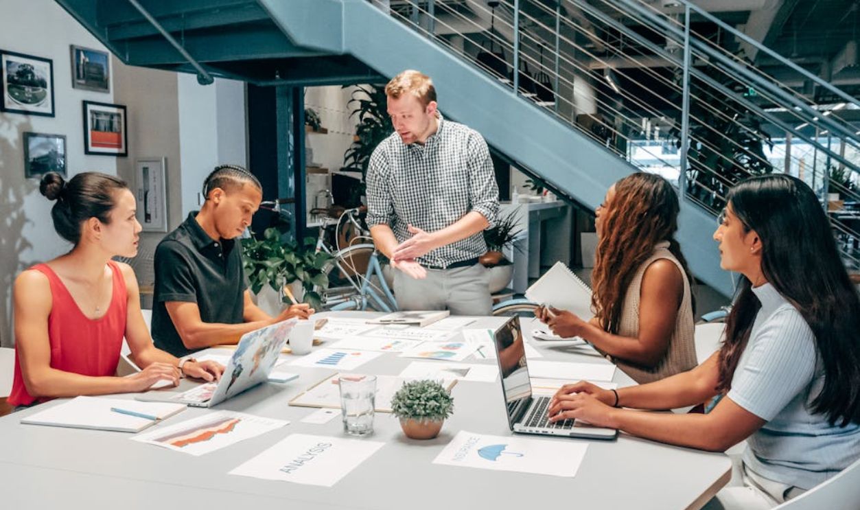 People Having a Meeting in an Office