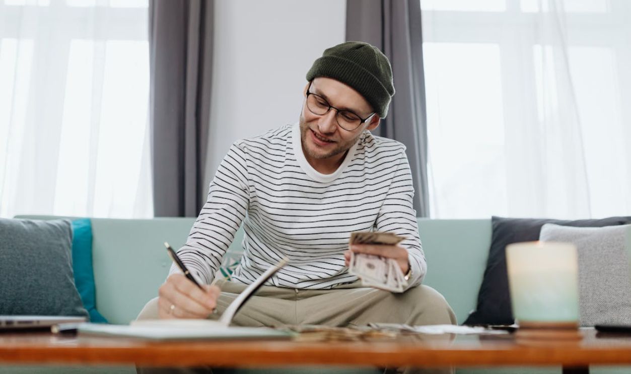 A Man Sitting on the Couch
