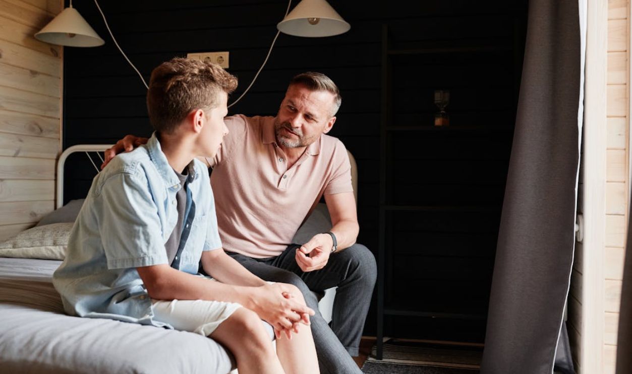 A Father Talking to His Son