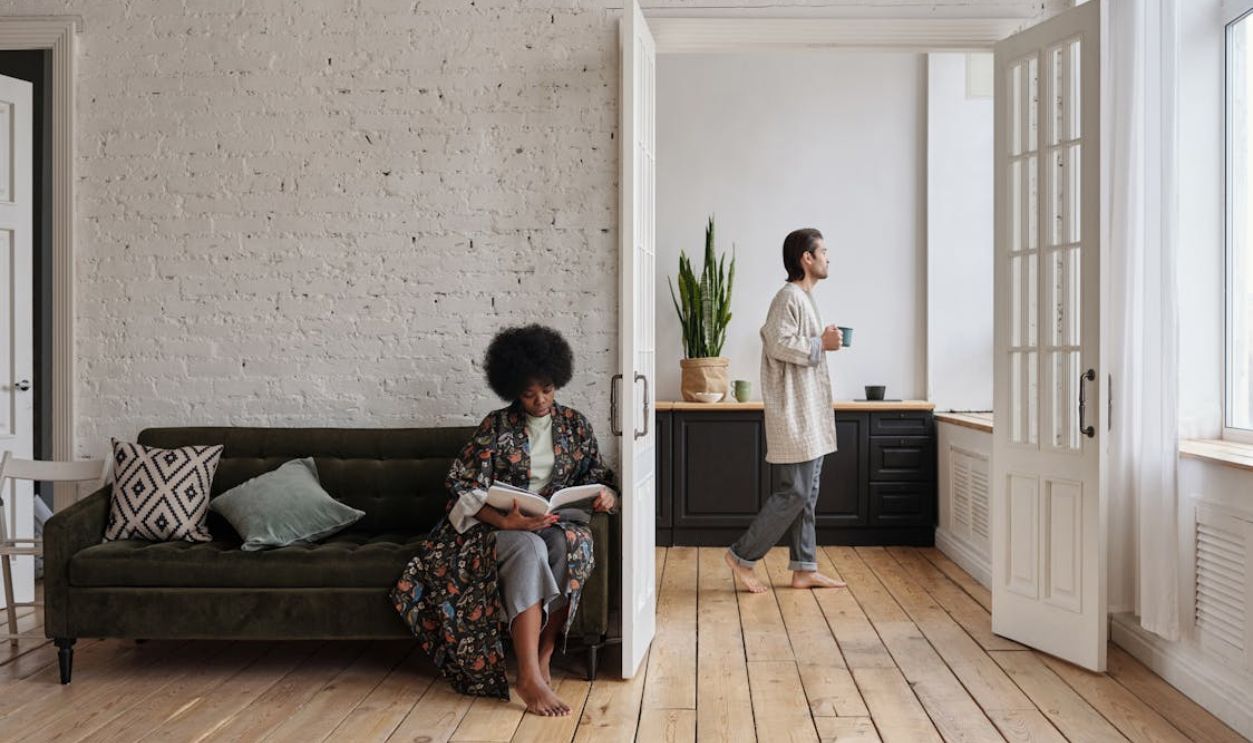 People Relaxing at Home