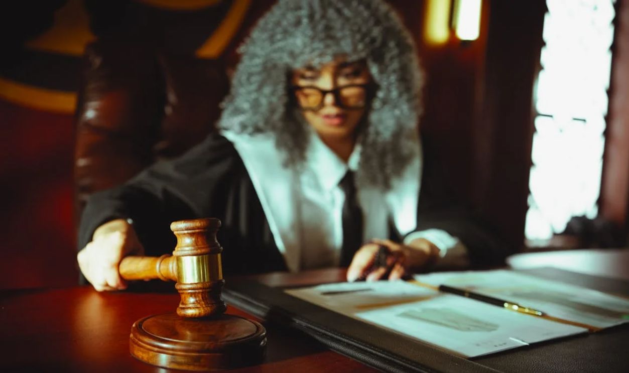 Judge in Courtroom Making a Ruling