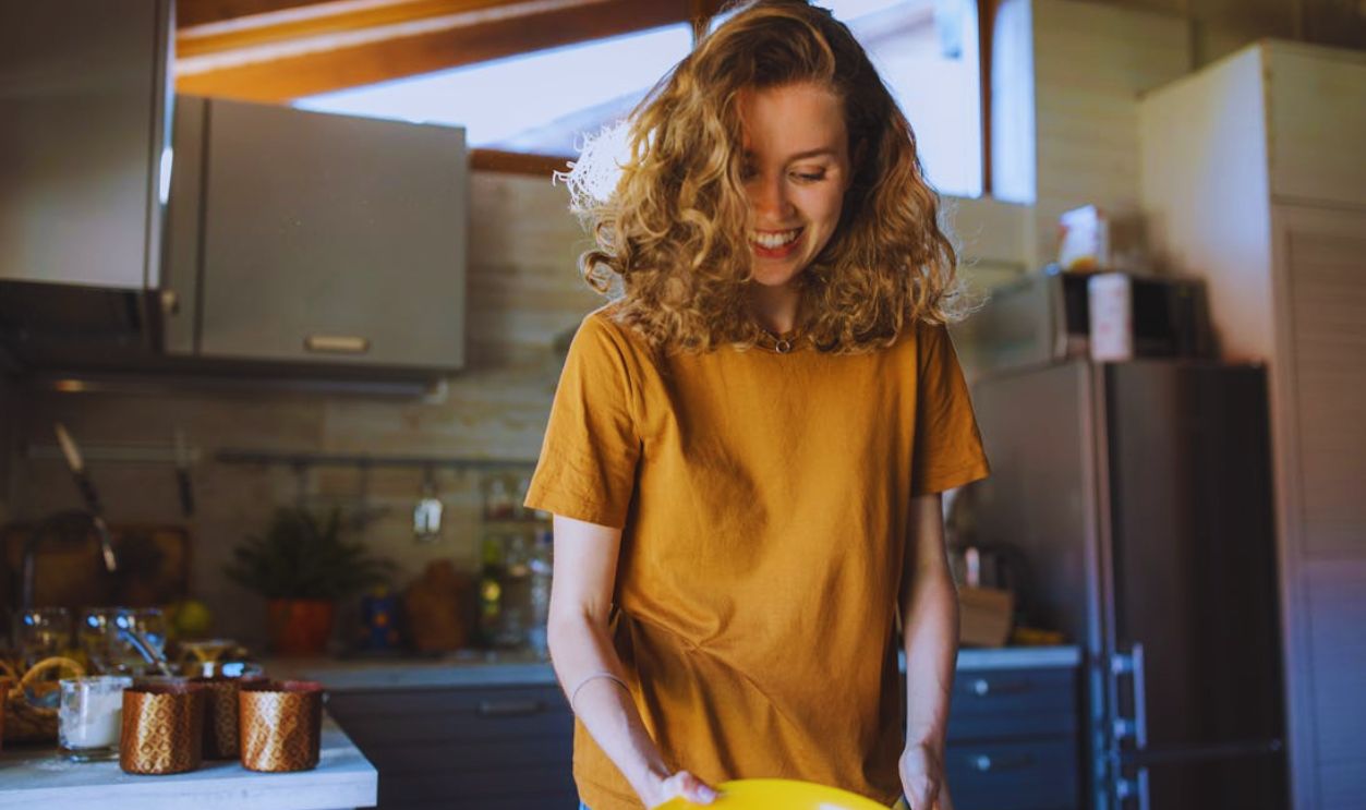 Woman Smiling in the Kitchen