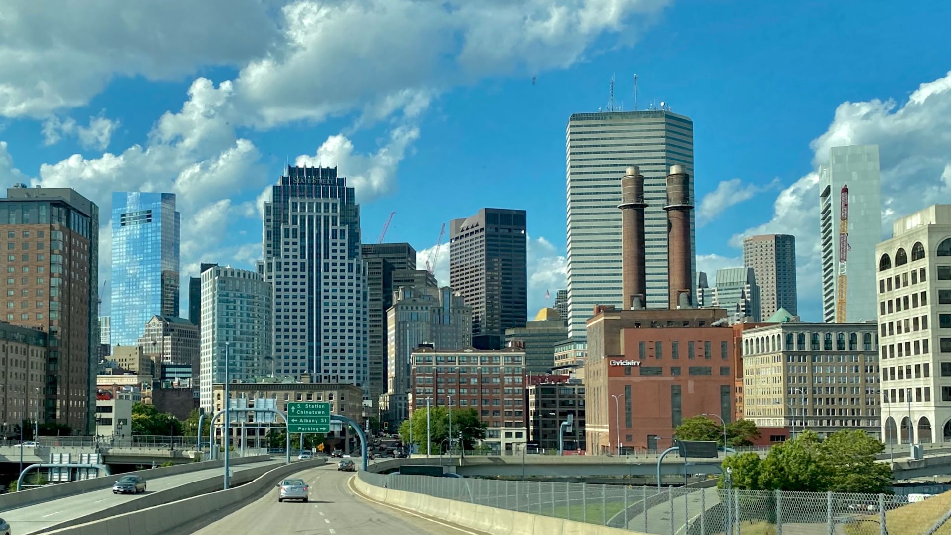 Boston, Massachusetts - View from Route 93