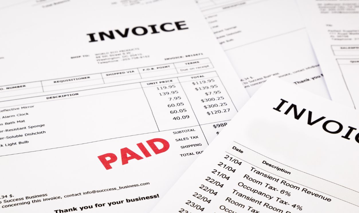 Paid Debt Due & Invoice
