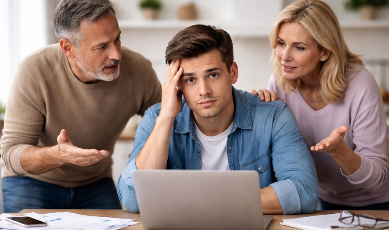 Family support in a tense moment