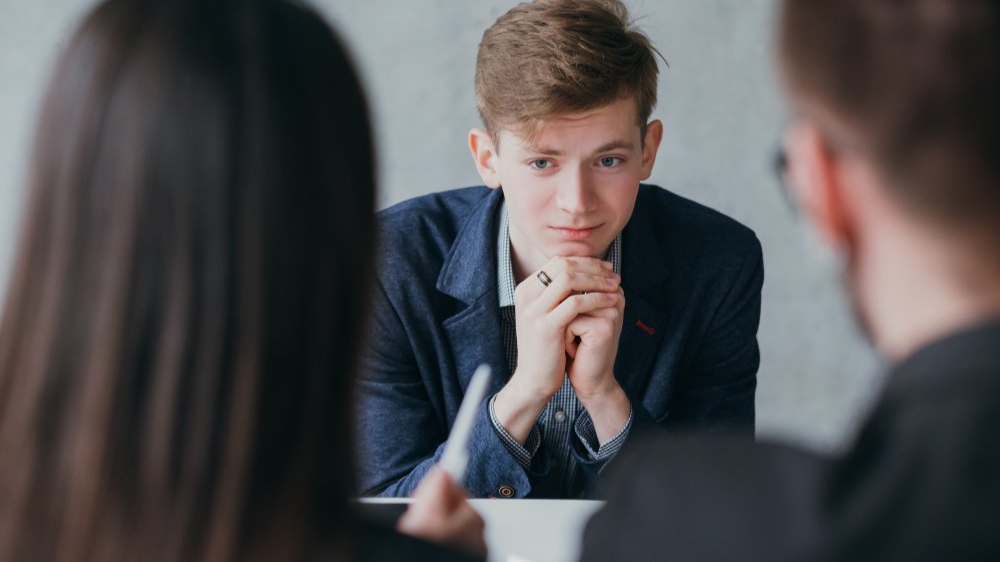Portrait Photo of a man during a job interview