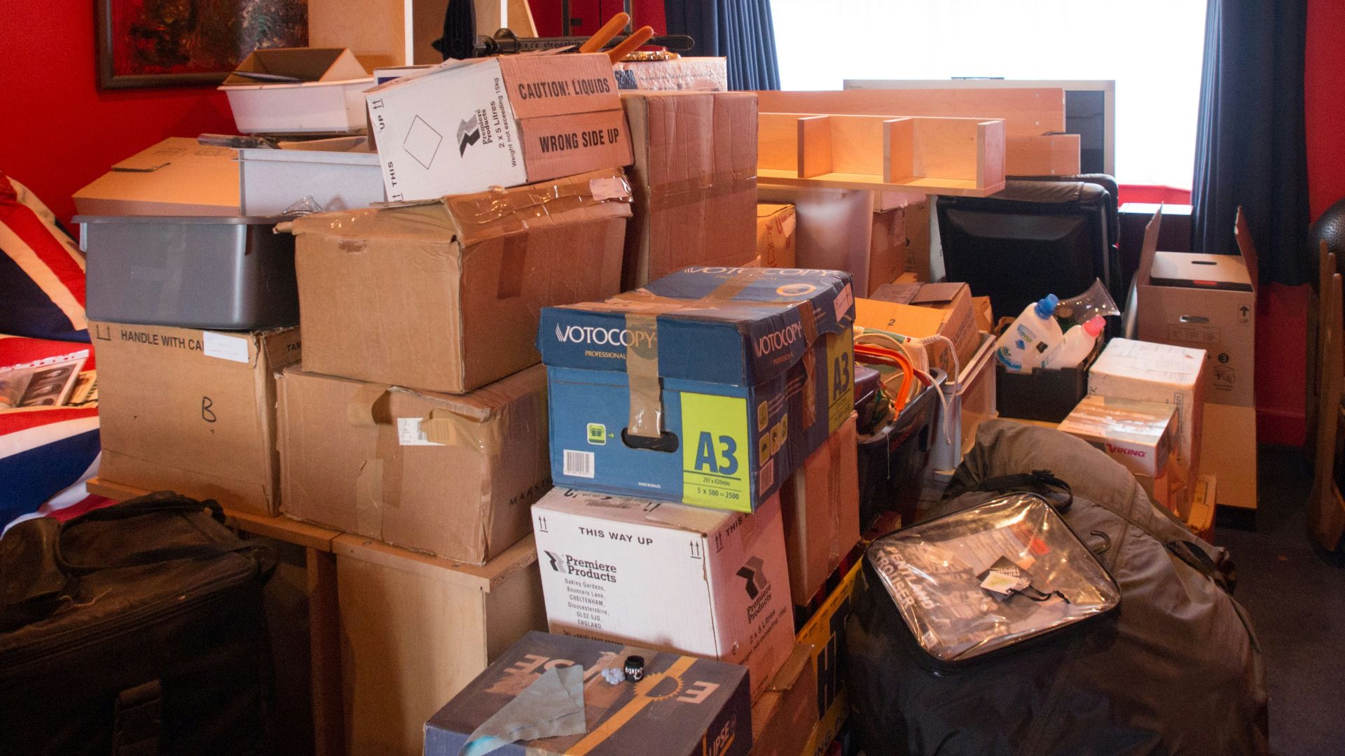 brown cardboard boxes on brown wooden table