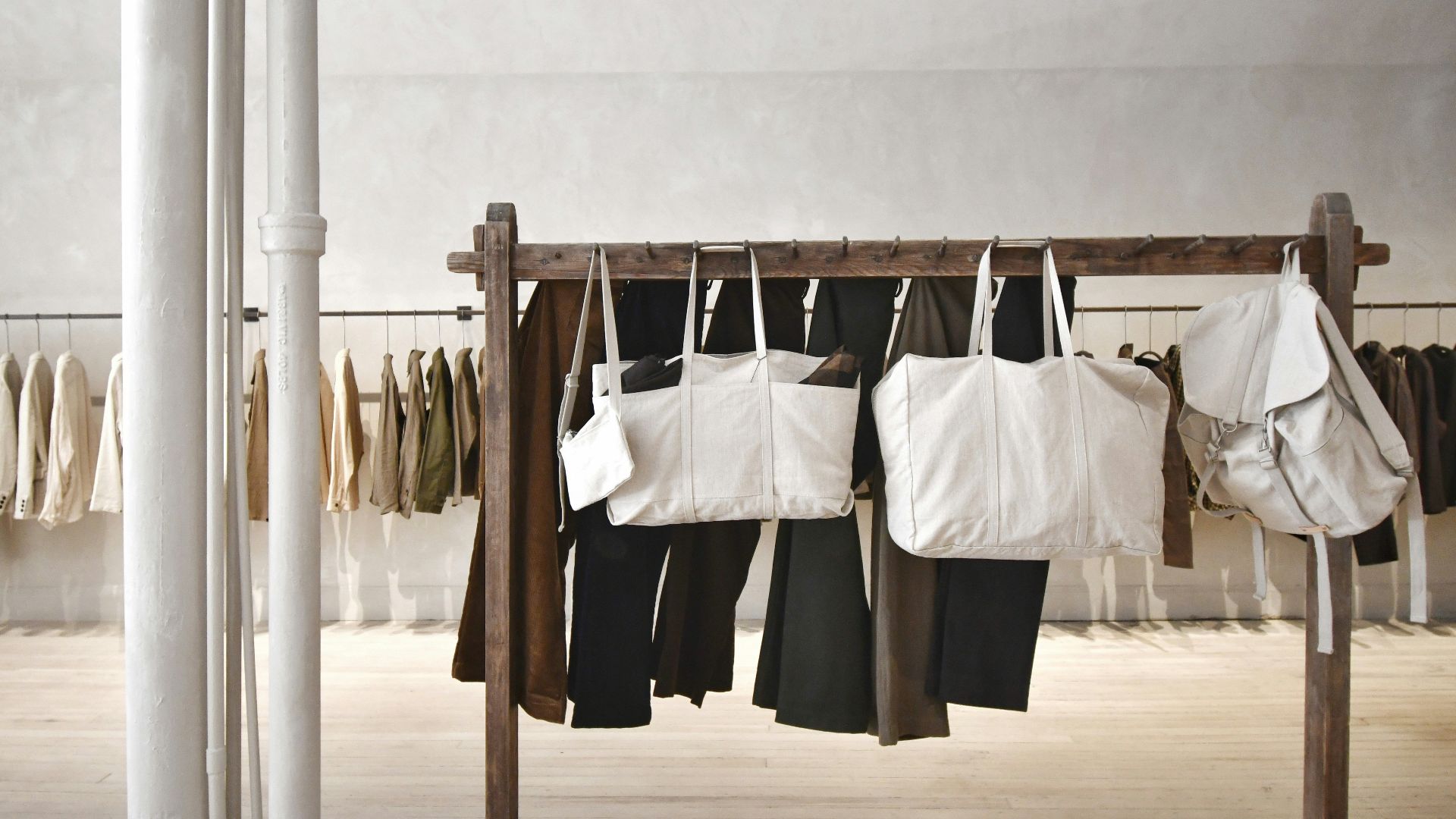 a row of clothes on a line