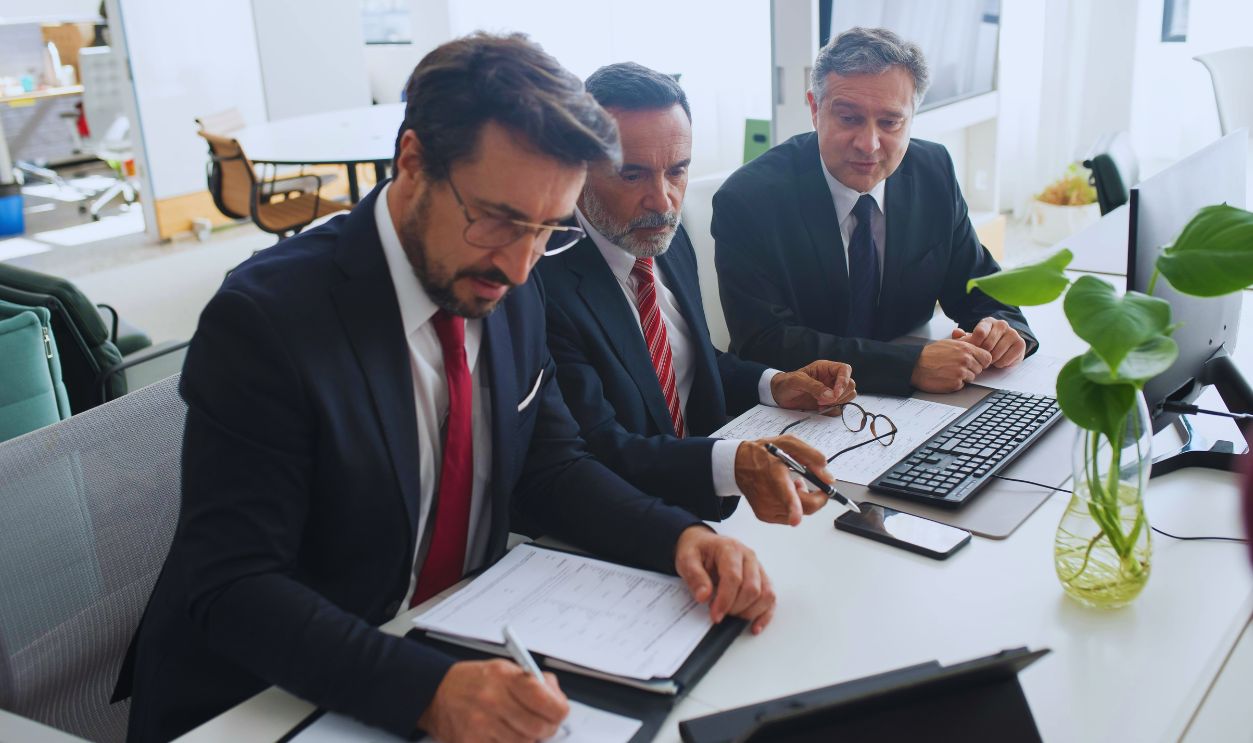 Worried man with official bank letter