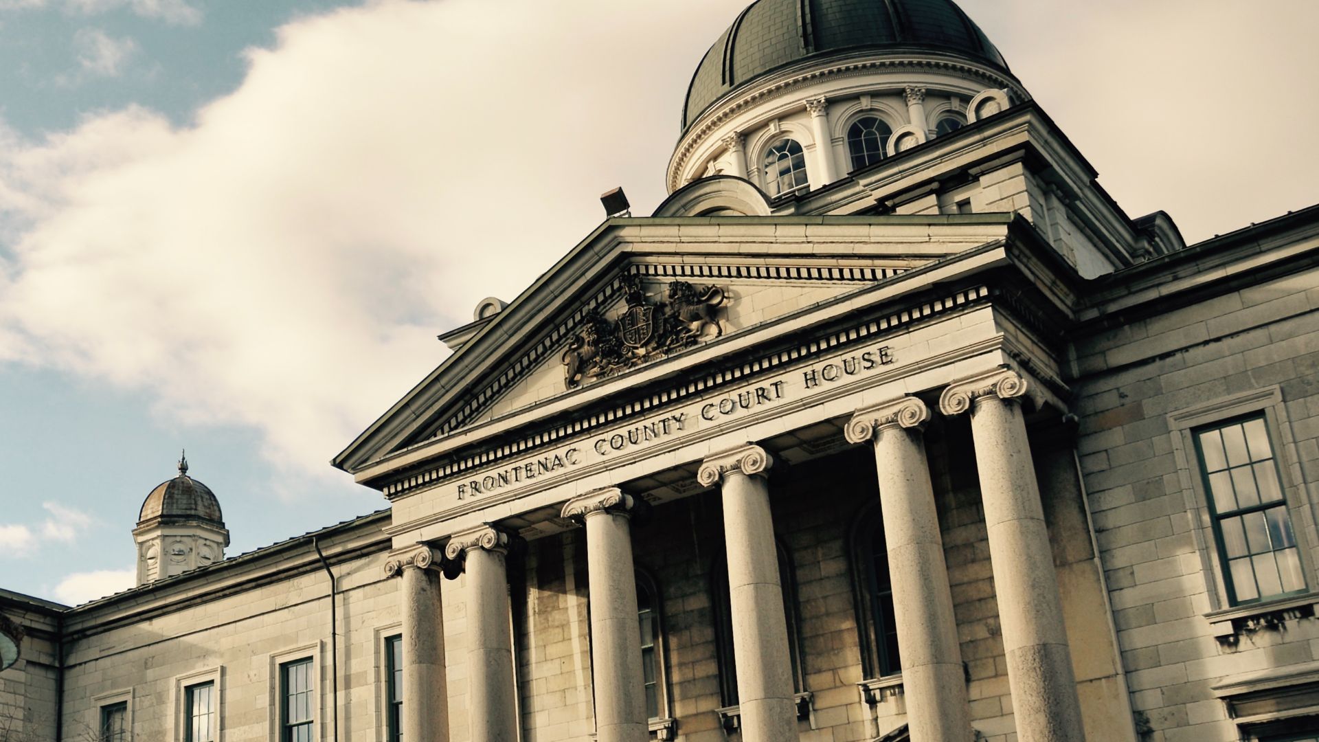 Beautiful and grand exterior of Frontenac County Court House.