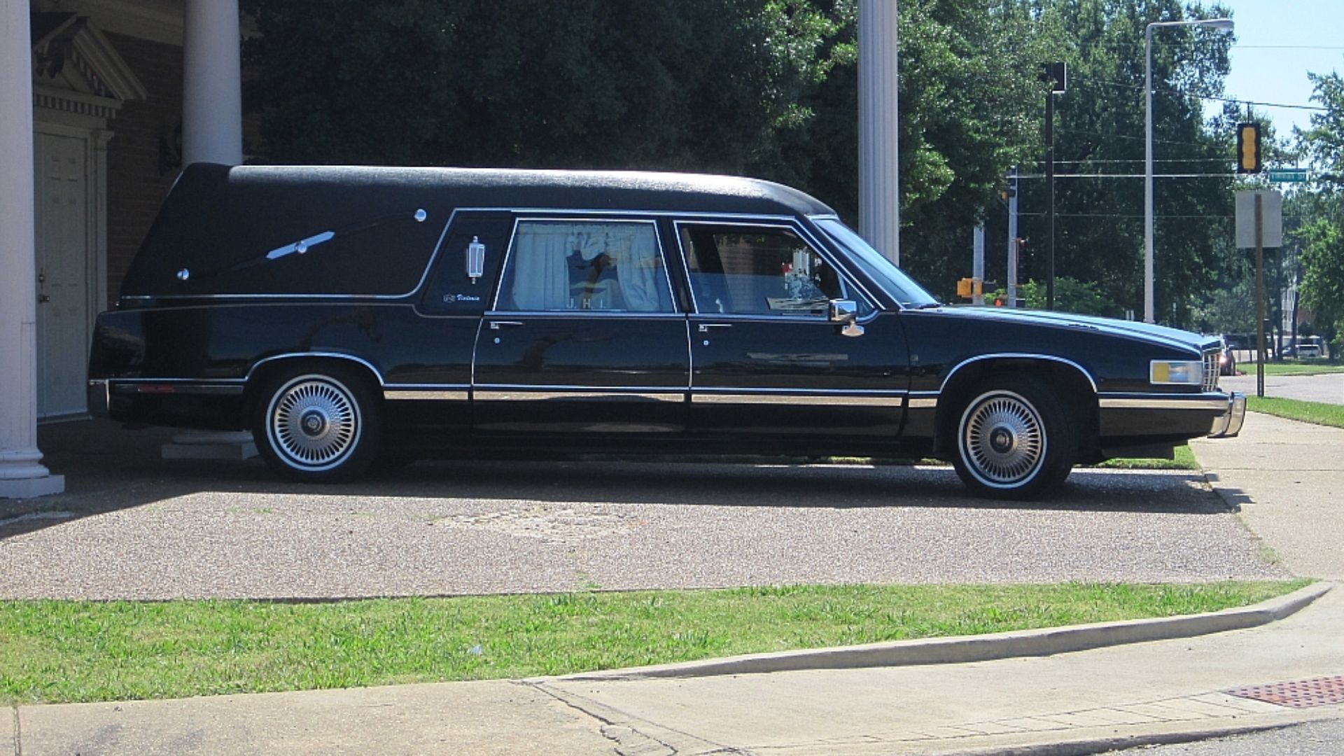Hearse at J. O. Patterson Mortuary, Memphis, Tennessee