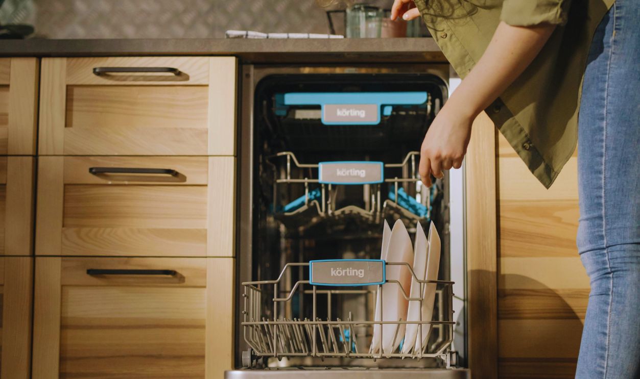 Woman using Dishwasher