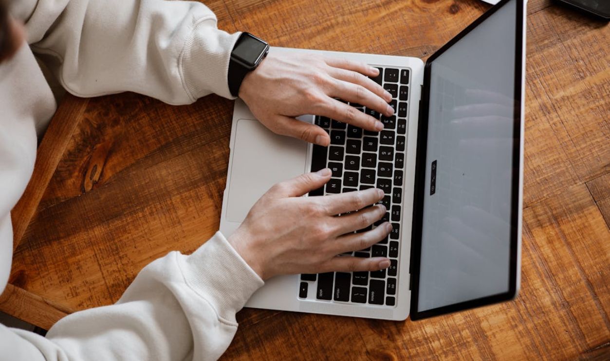 Person Using a Laptop