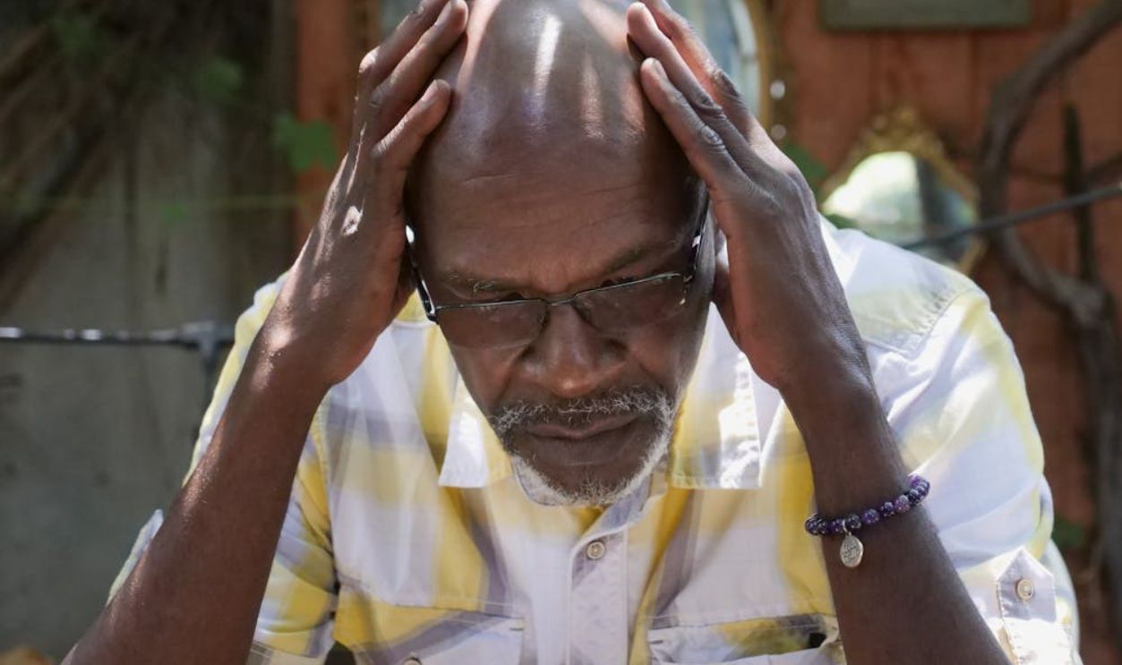 An Elderly Man Looking Problematic