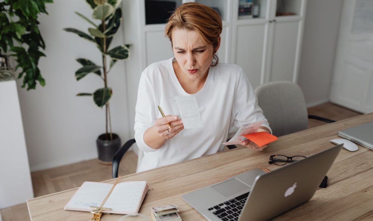 A Woman Working at a Desk