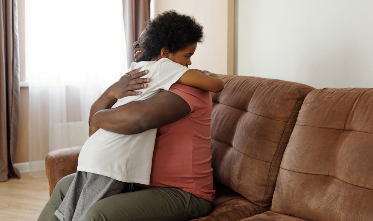 Father Hugging his Son