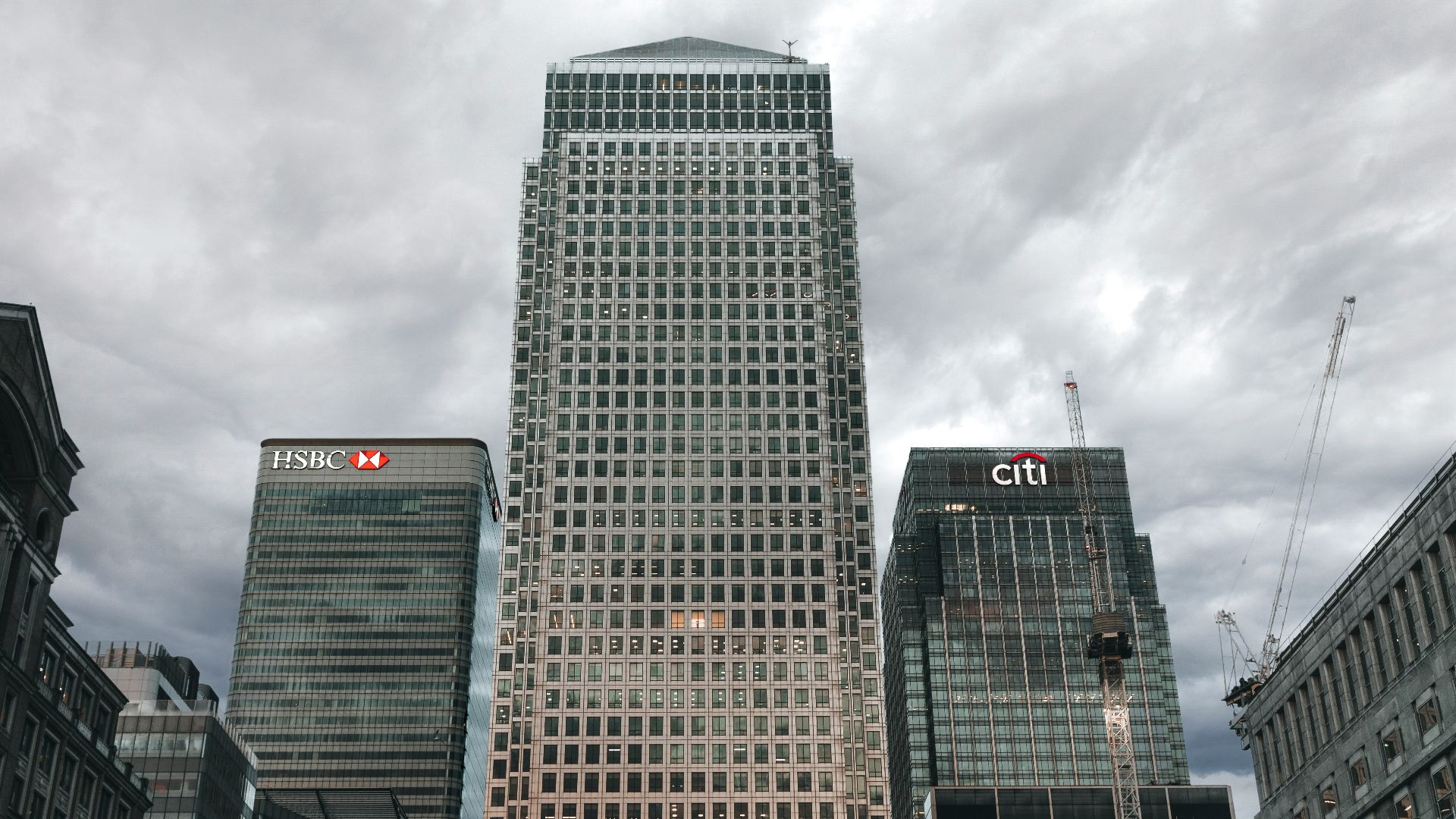 a group of tall buildings sitting next to each other