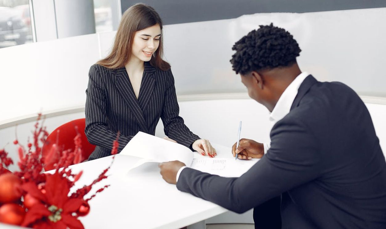 Businessman Singing a Contract