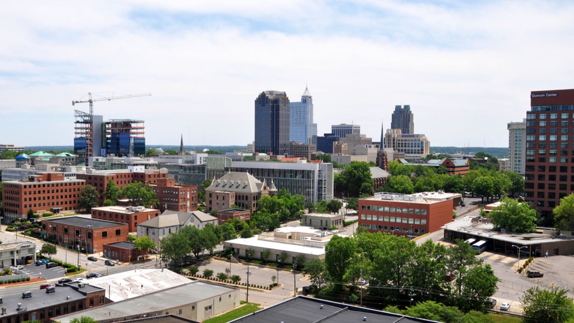 This is a partial view of Raleigh, North Carolina's growing skyline.