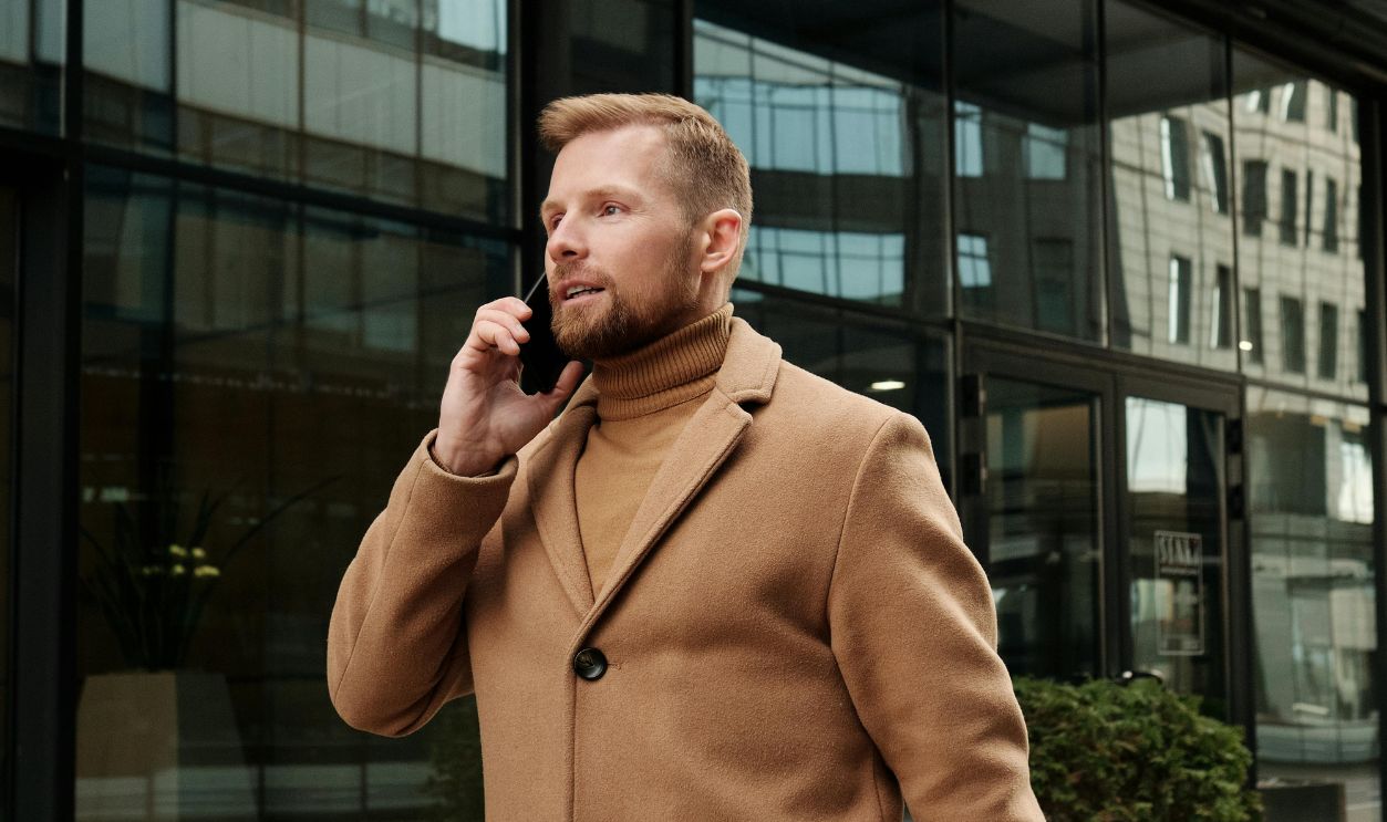 A Businessman Talking on the Phone