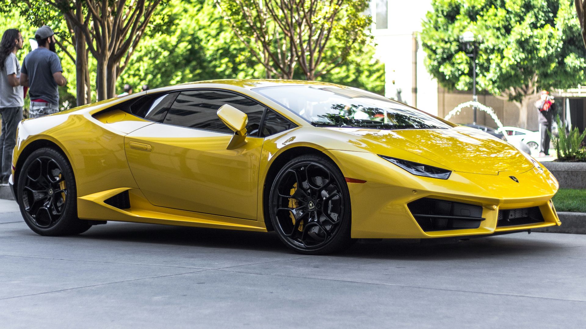 yellow sports car