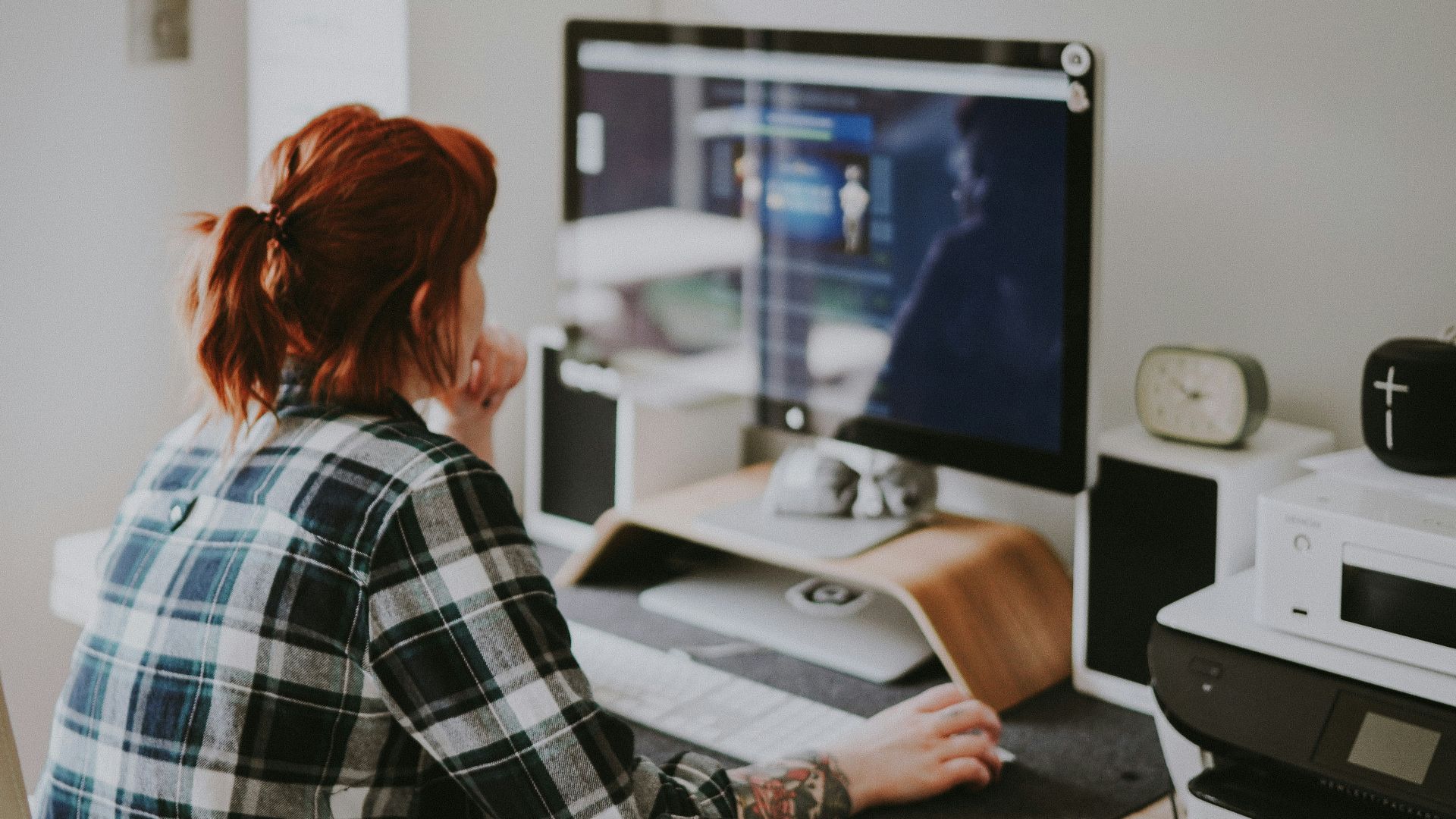 woman browsing on the internet