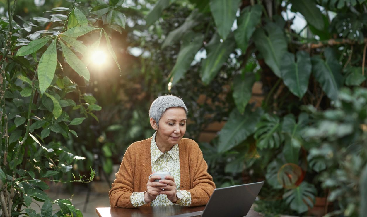 Woman Looking at Her Laptop