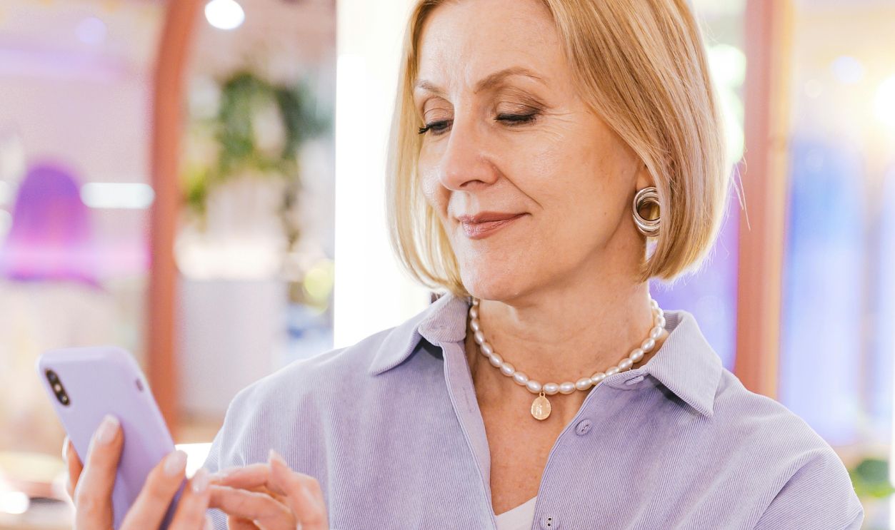A Woman Using a Cellphone