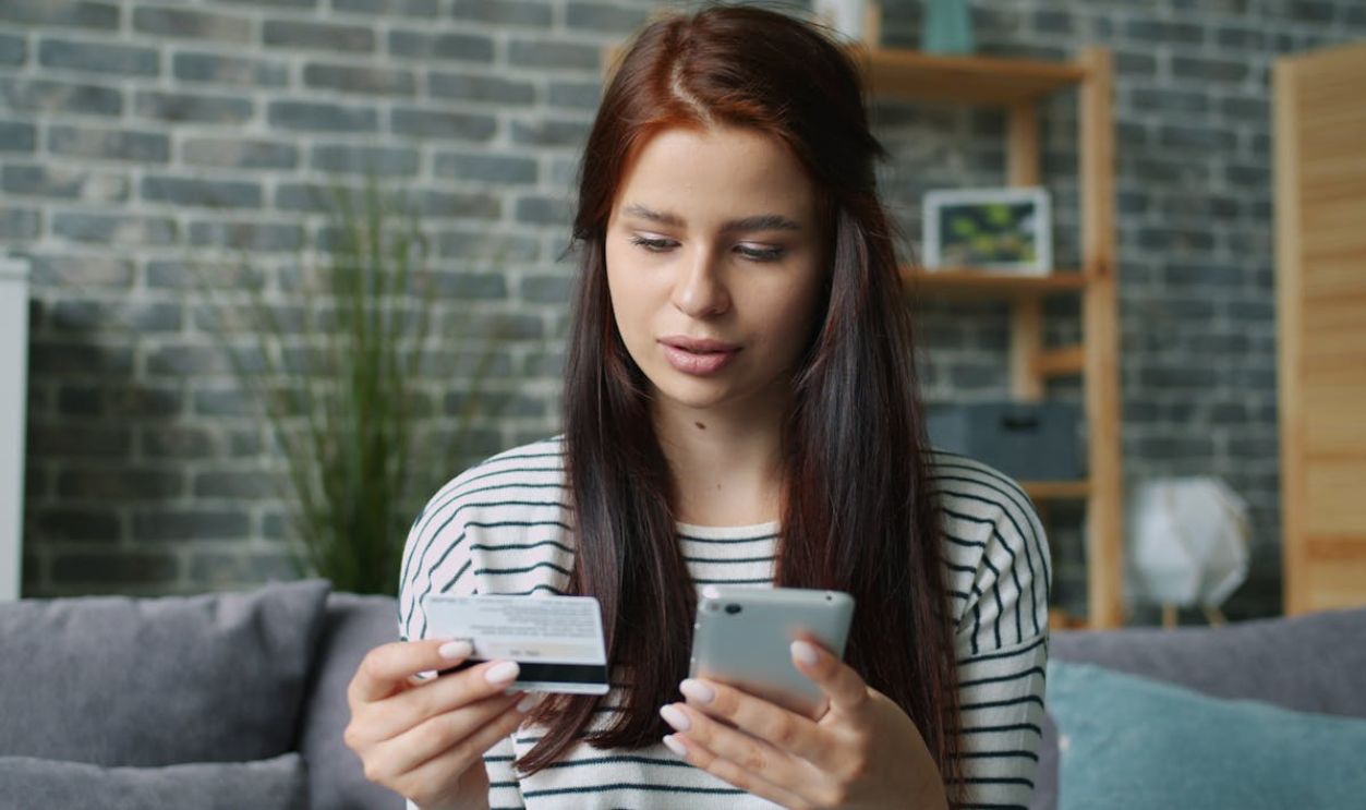 Woman Shopping Online with Credit Card