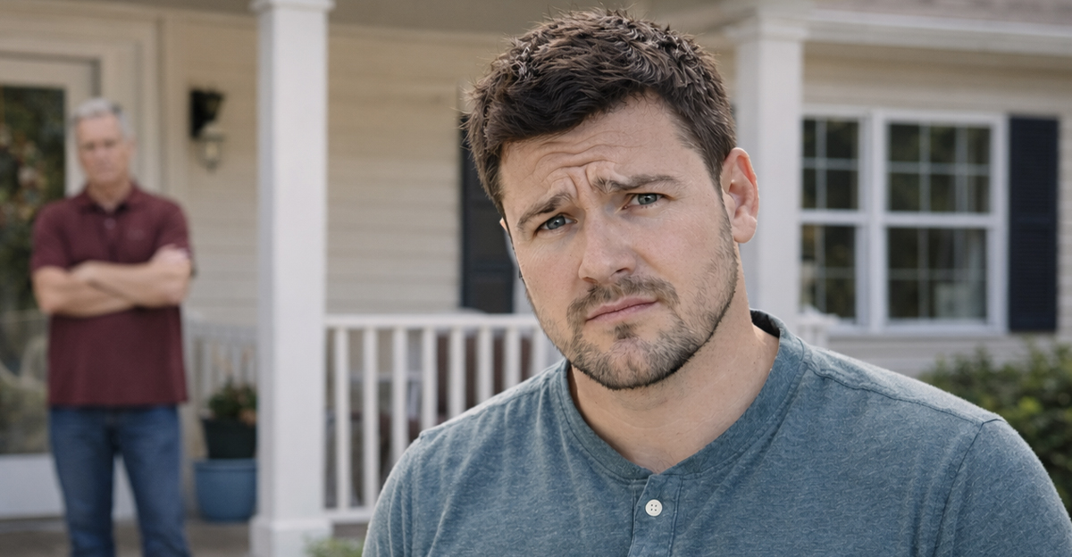 AI-generated image of man concerned about his joint account.