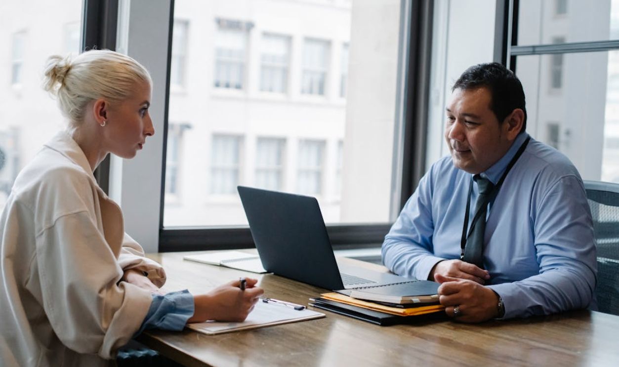 Employee talking to HR