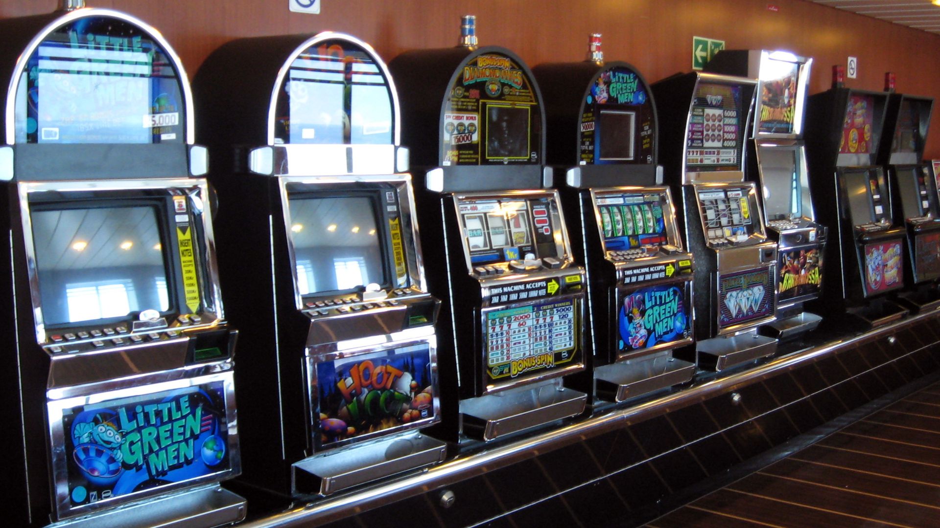 slot machines, one-arm bandits