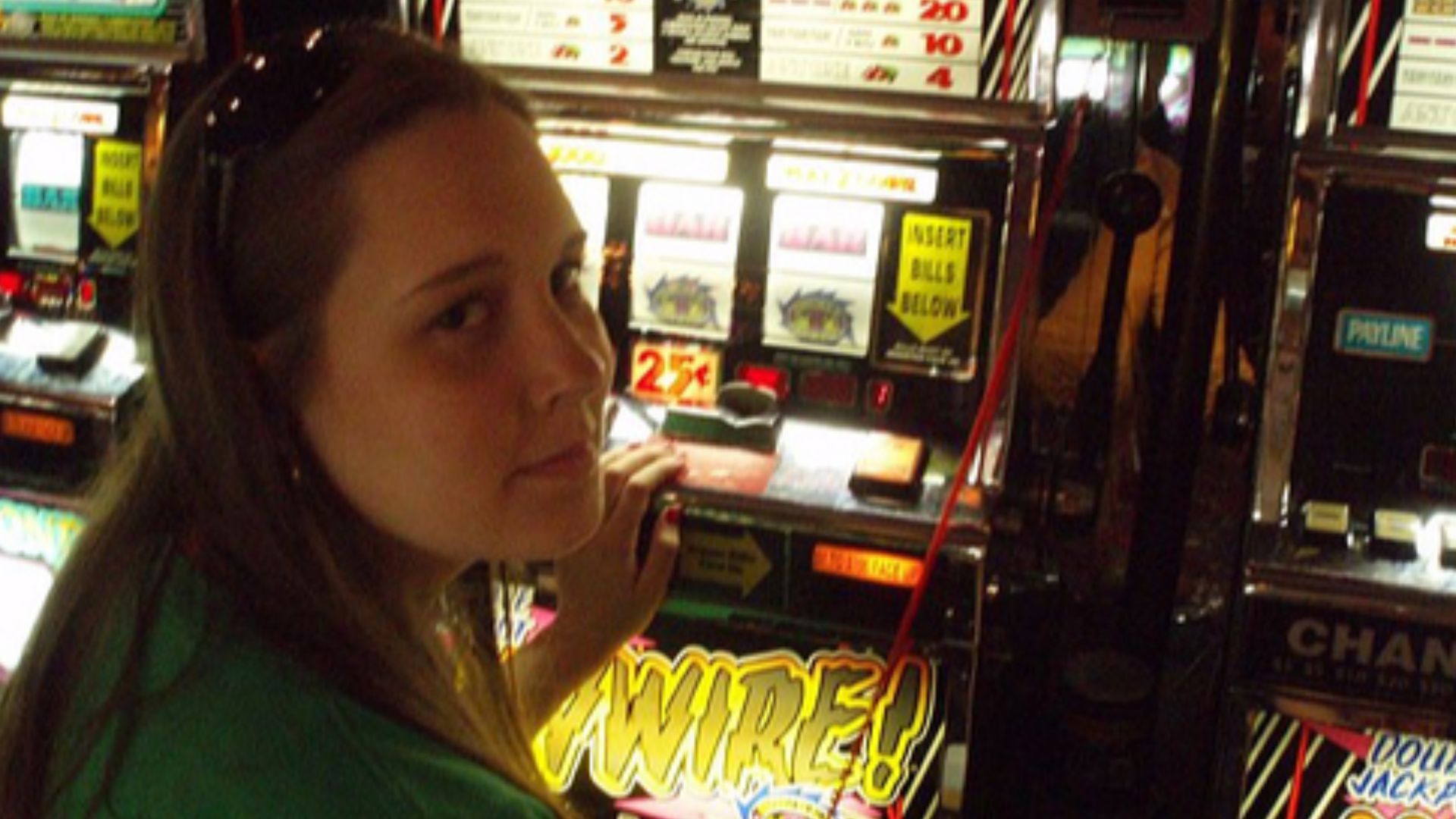 Woman at slot machine, Coushatta Casino, Louisiana.

Her First Pull.. Notice how she's not excited