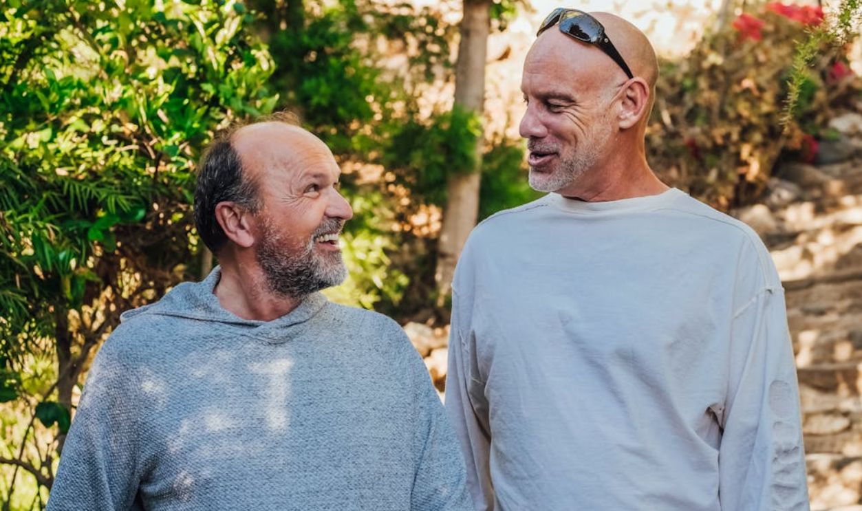 Two Men Looking at Each Other