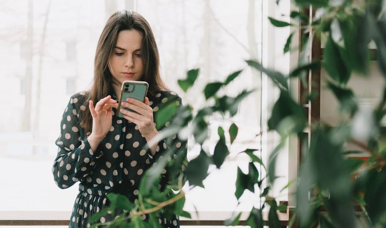 Woman Using a Smartphone