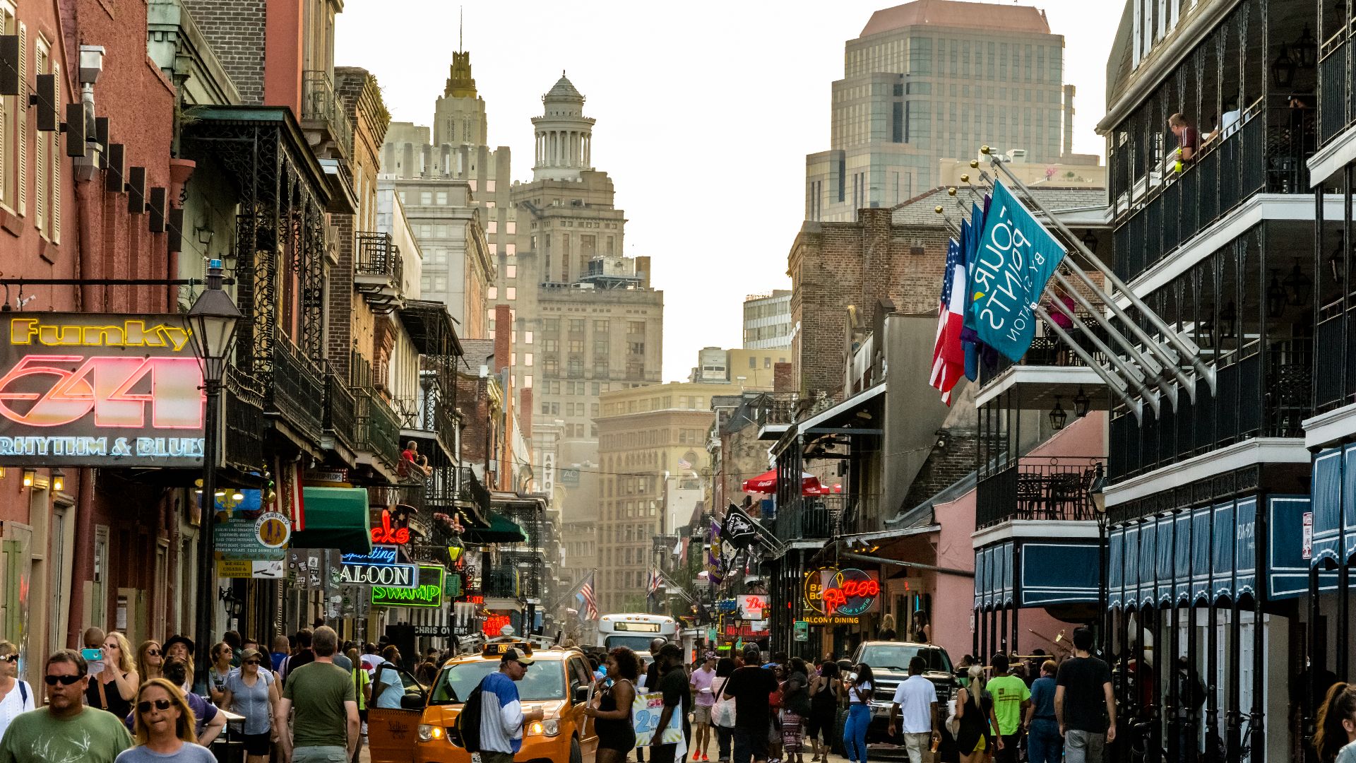 Bourbon St, French Quarter, New Orleans, Louisiana, USA