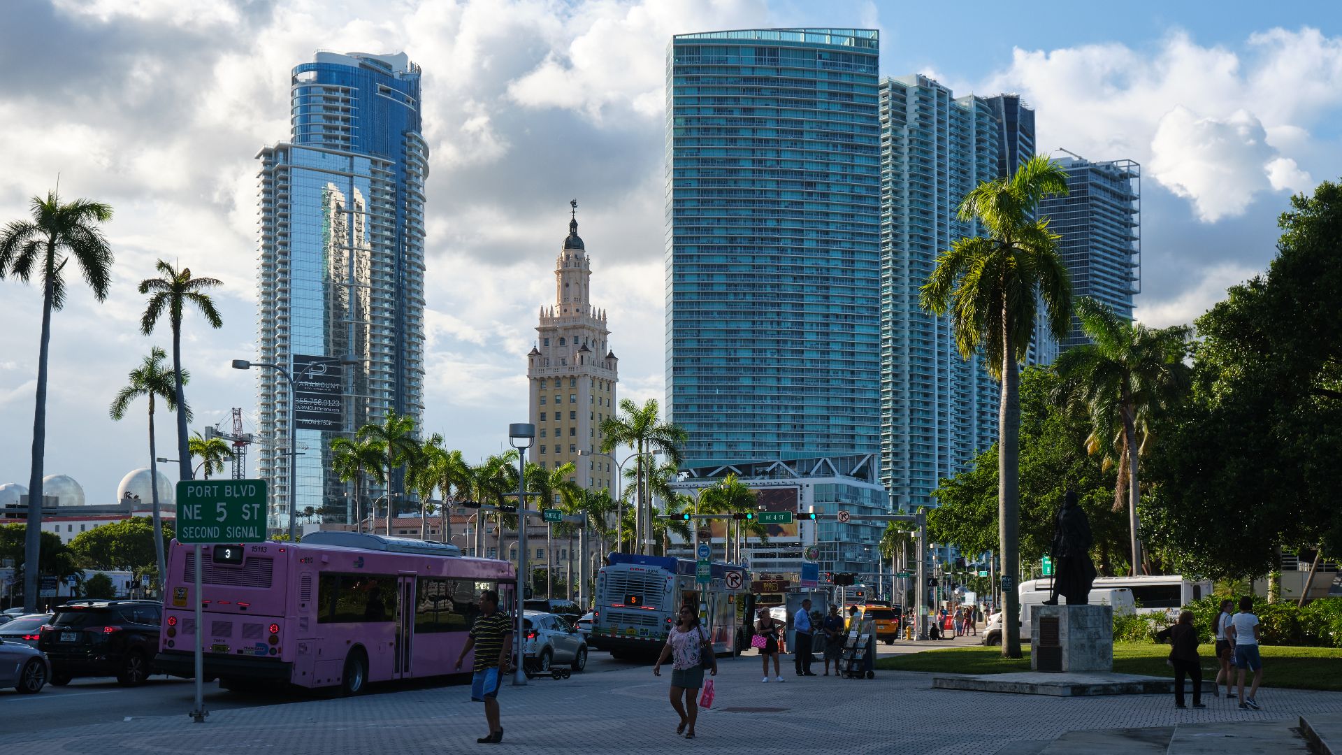 Busy in Miami, Florida.