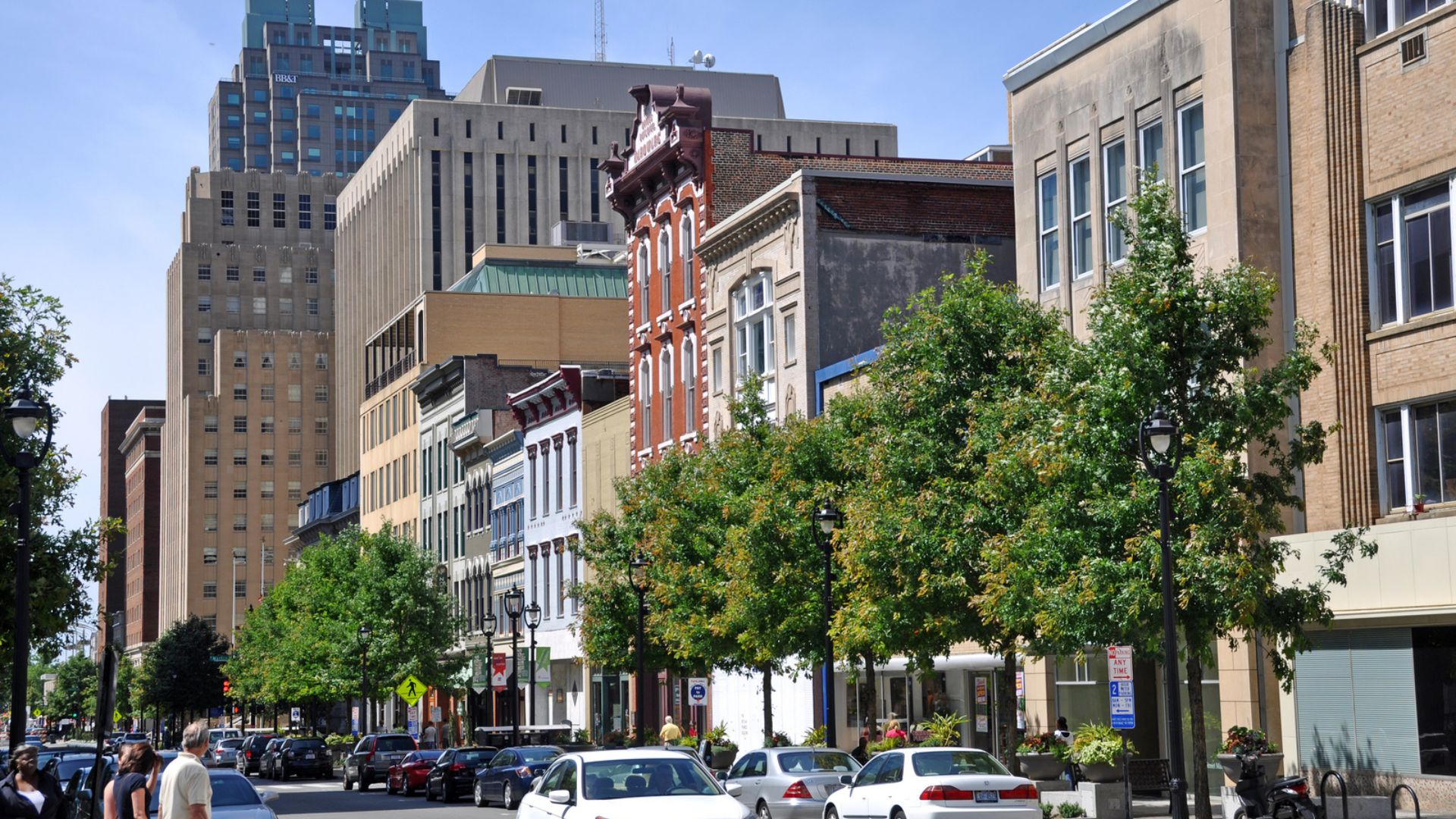 Fayetteville Street in downtown Raleigh, North Carolina